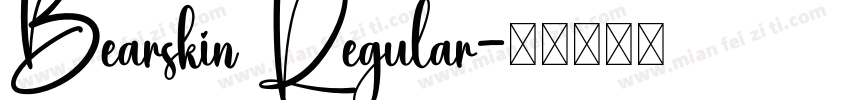 Bearskin Regular字体转换